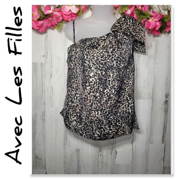 NWT Avec Les Filles Cold Shoulder Blouse - Picture 1 of 11